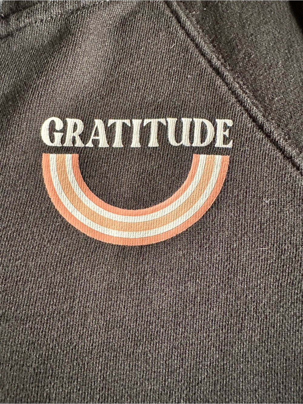 Spiritual Gangster Gratitude Rainbow Zip Hoodie Black Women’s Medium - Picture 3 of 7
